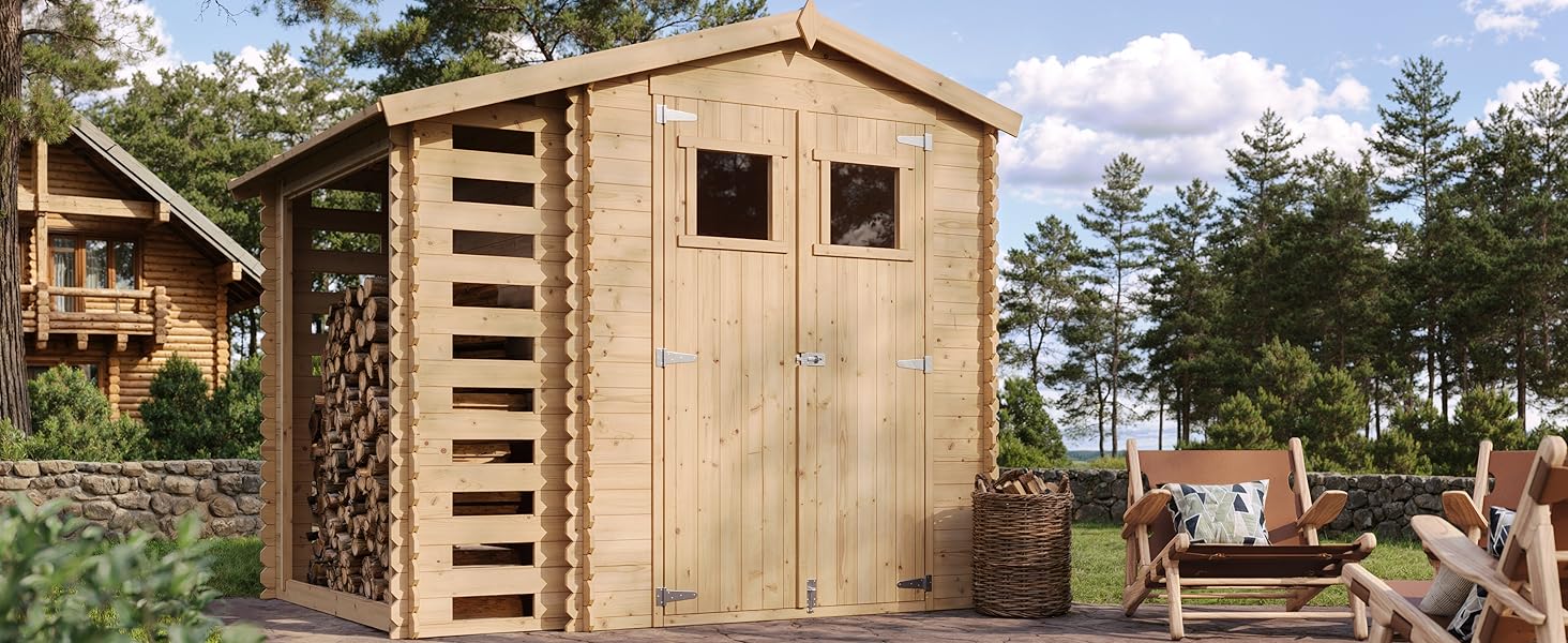 maison de jardin por velos pour la machine Chalet cabane en bois bar d'été stockage atelier