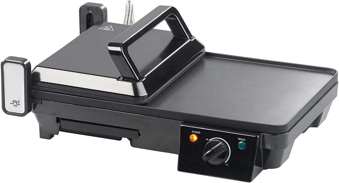 jardinito - grille-plancha 2 en 1 2000W - table - cuisson rapide