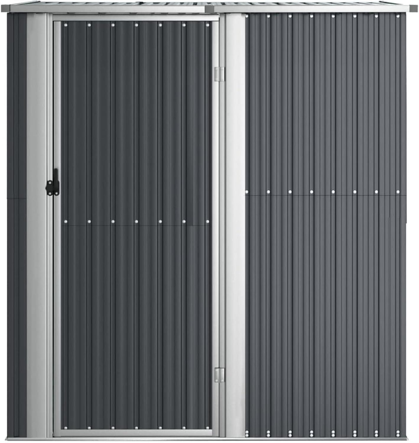 Abri de jardin extérieur en acier galvanisé anthracite 180,5 x 97 x 209,5 cm
