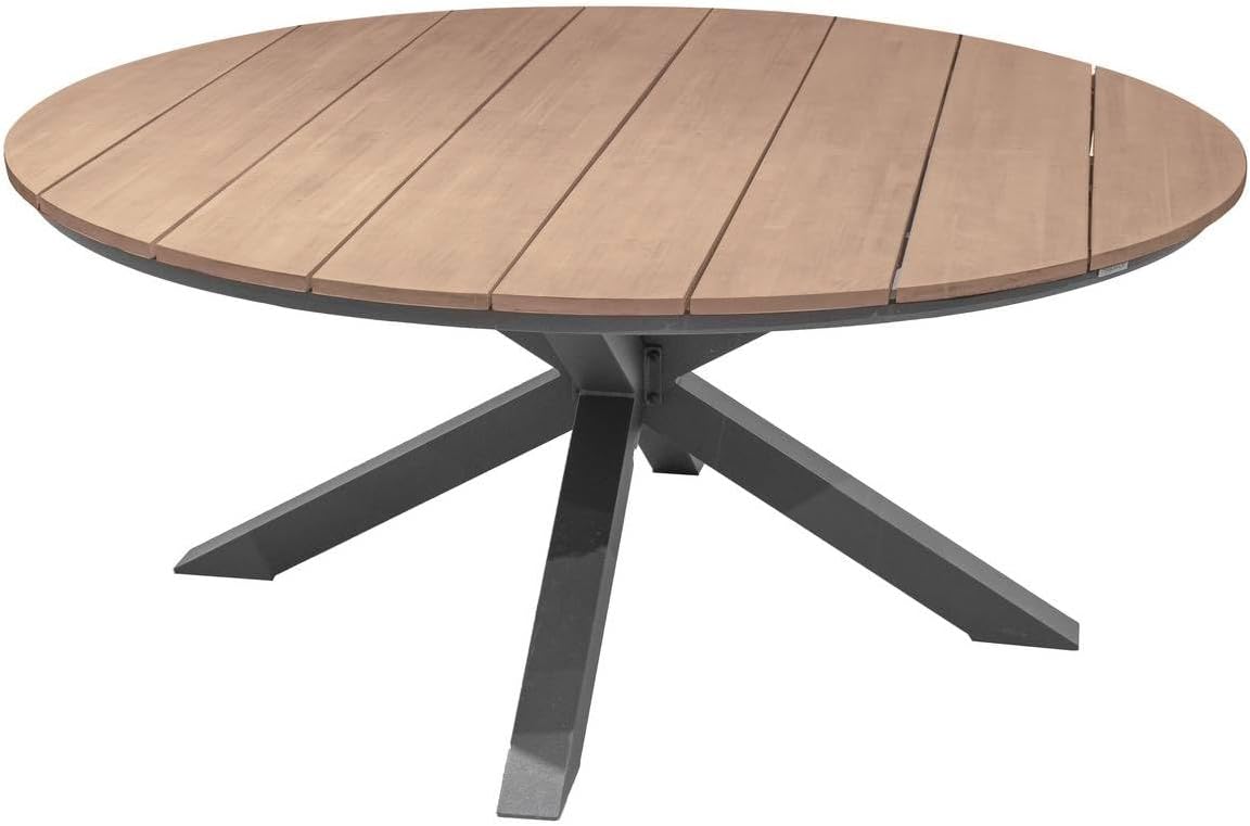 jardinito - Oriengo table ronde 8 places - aluminium acacia - Gris Graphite