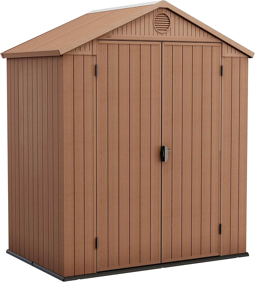 jardinito - jardinito 64 - 2.2m² - abri de jardin en résine, couleur marron