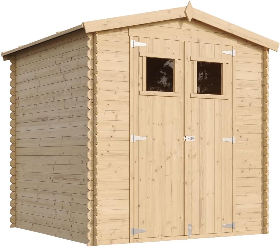 Abri de Jardin en Bois - Stockage extérieur I216xL206xH218 cm/ 3.53 m2 Petit abri à Outils, Local à vélos - jardinito M343