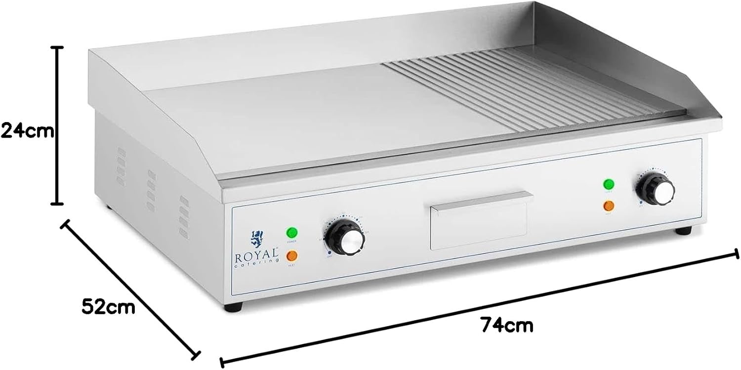 jardinito - Plancha professionnelle 727x420 mm fer 4400 W RCPG51-M