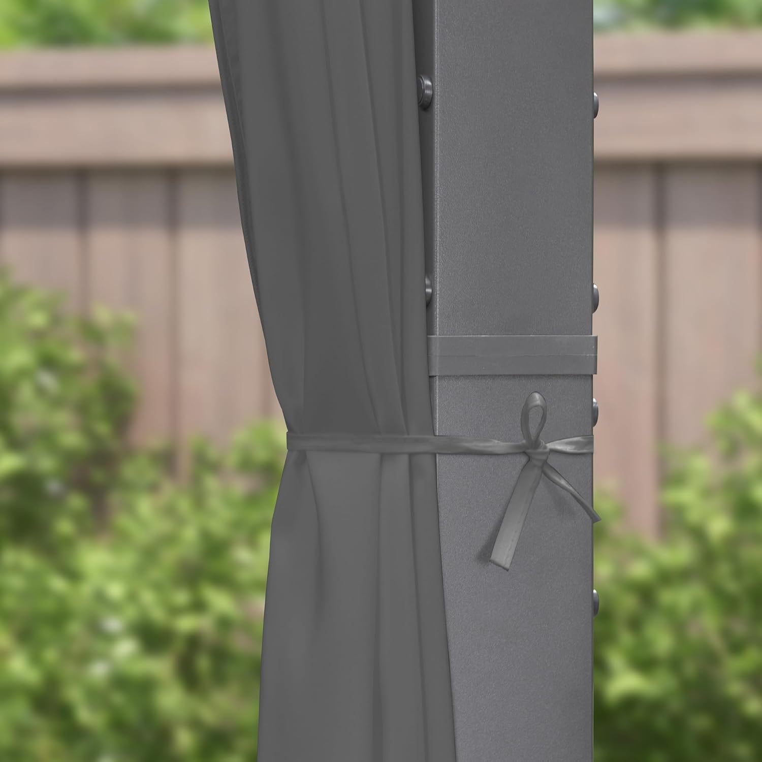 jardinito - pergola aluminium série 4x3m rideau toit coulissant gris