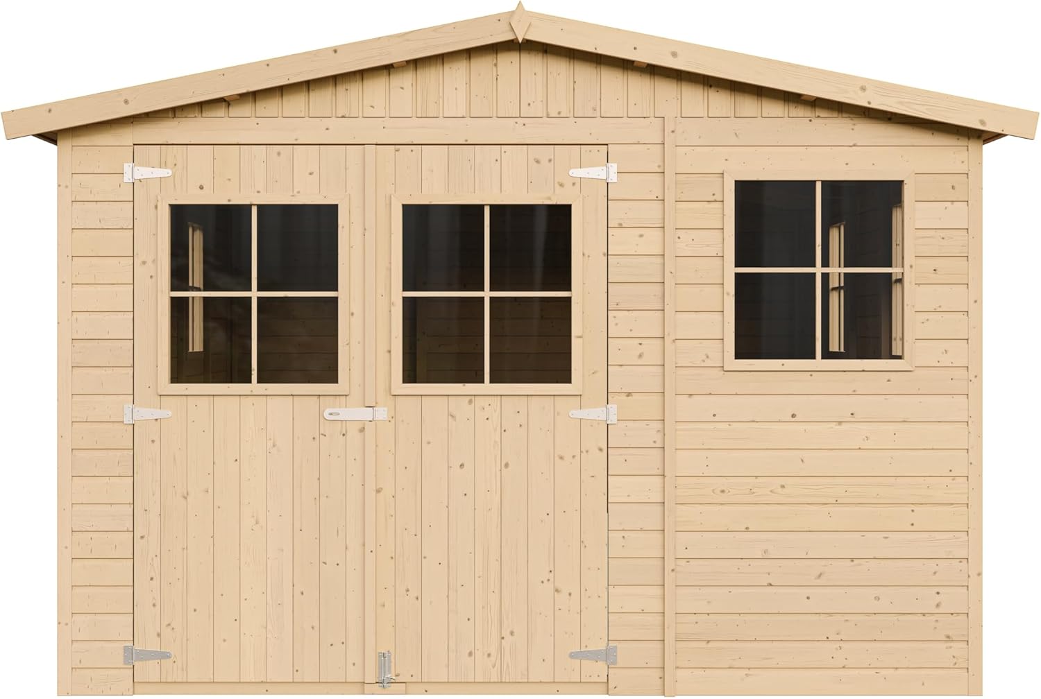 ABRI de Jardin en Bois Exterieur avec Les PLANCHERS IMPRÉGNÉ - Chalet en Pin/épicéa- H226x324x516 cm/15 m²- Construction de Panneaux- Rangement pour vélos, Remise à Outils- jardinito M337+M337G