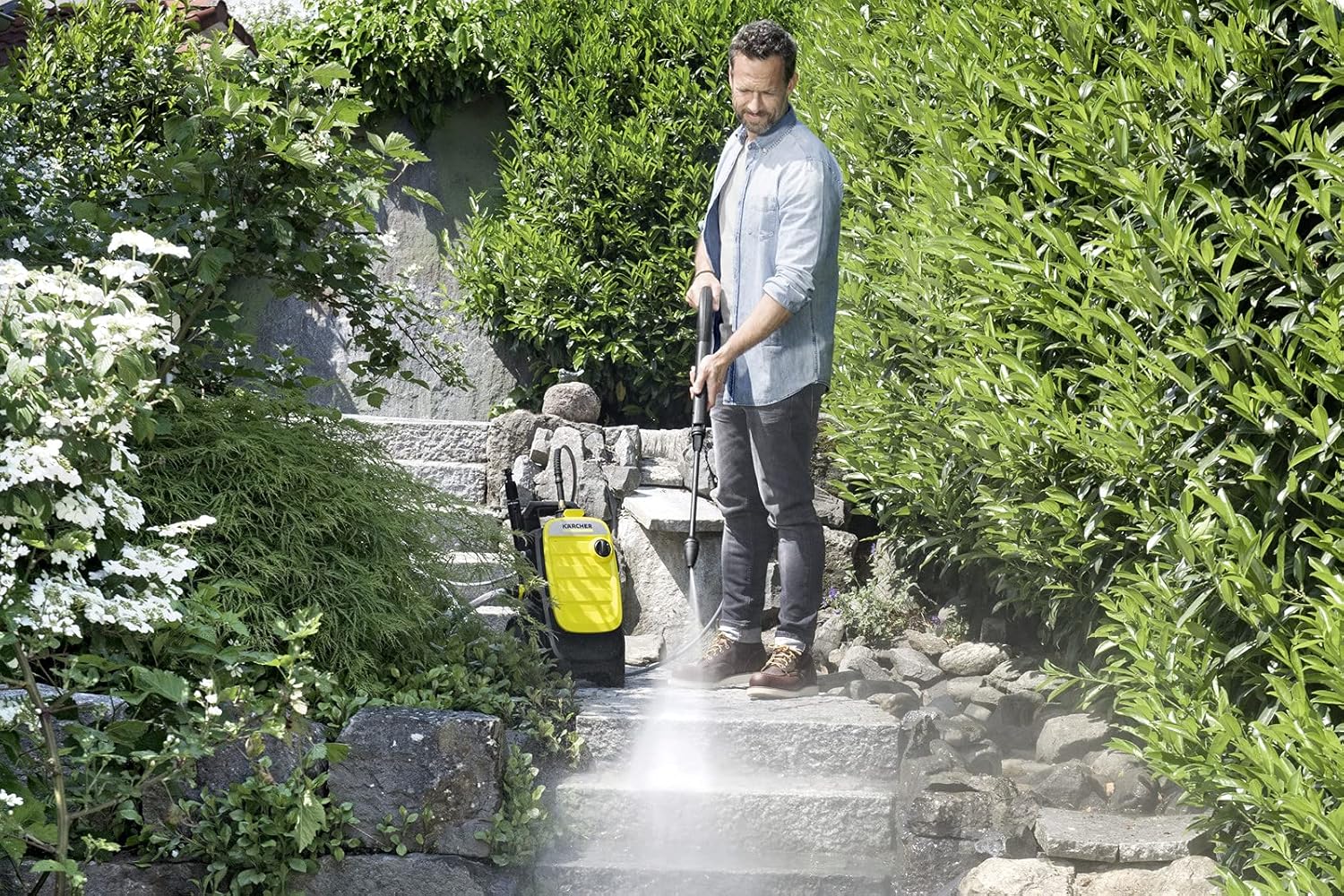 jardinito - K7 Compact - 180 bar, 600 l/h - Nettoyeur haute pression, 16 kg, rotabuse, lance