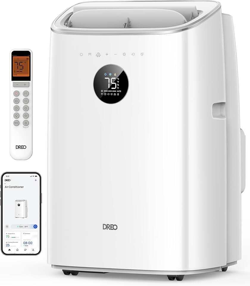 jardinito - climatiseur mobile série AC318S - 7500 BTU, 3-en-1, silencieux, 2,5L/h, contrôle app/voix, kit fenêtre, AC318S
