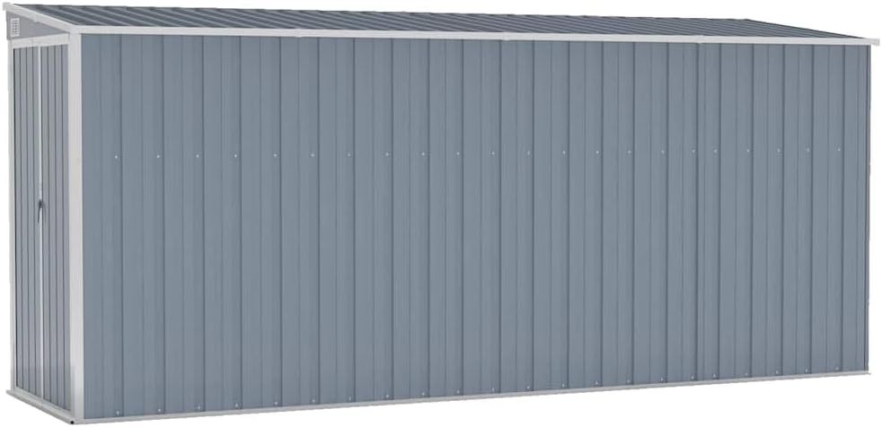 jardinito Abri de Jardin Mural Gris 118x382x178 cm Acier galvanisé, Maison & Jardin, Pelouses & Jardins, Vie en extérieur, Structures extérieures, Cabanes & abris de Jardin, Gris, (Poids 47.9KG)