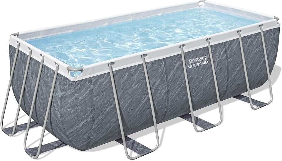 jardinito - Steel Pro Max piscine hors sol - 412x201x122 cm - gris