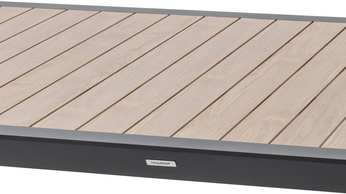 jardinito - Evasion - table de jardin 12 places aluminium effet bois