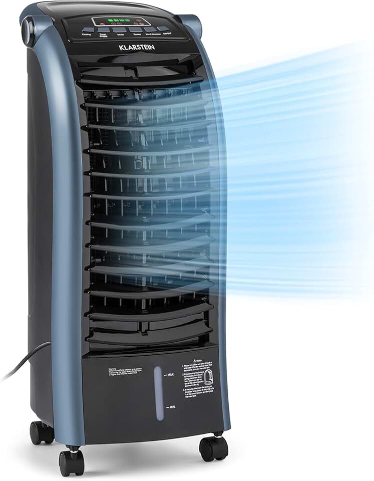 jardinito - Rafraichisseur d'air 4 en 1 - 6L - clim, humidificateur, ventilateur, ioniseur, 65W, 444m³/h