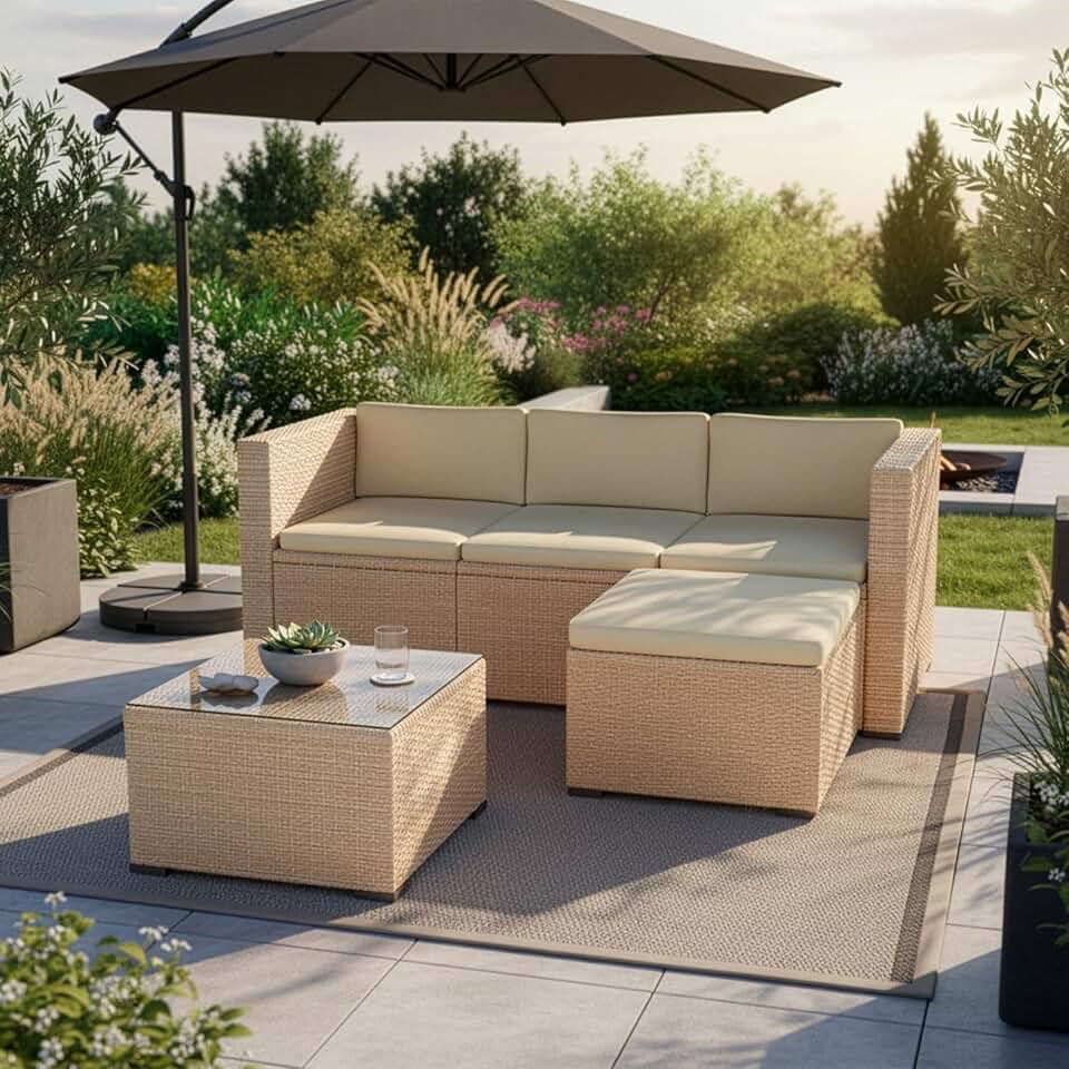 jardinito - Punta Cana M - canapé, tabouret, table, coussins - pour 3-4 personnes