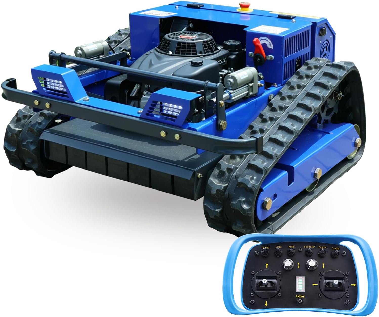 Tondeuse robot - hybride 4 roues motrices - télécommandée - électrique - tout-terrain