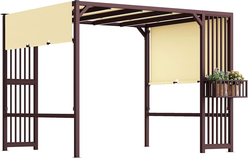 jardinito - Pergola série UV30+ - 3x2,5m - toit ouvrant, résistante hiver