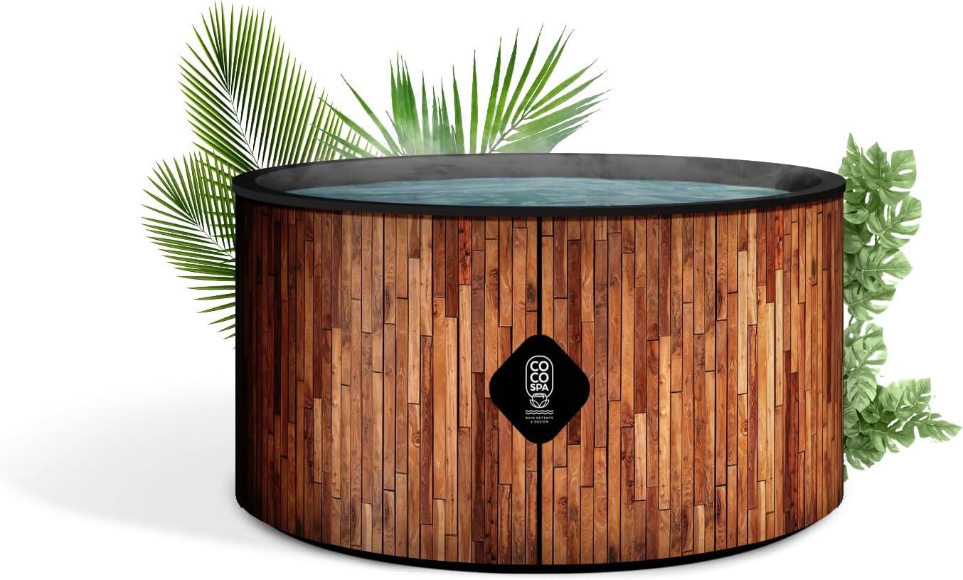 jardinito Bali Spa Gonflable - 150 cm de diamètre - 800 litres - Moteur 2240 W - 2 à 4 Personnes - Massage 140 Jets