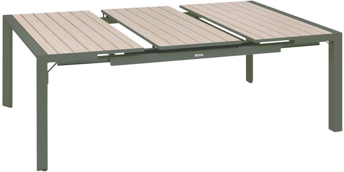 jardinito - Evasion - table extensible 10 places - alu et effet bois
