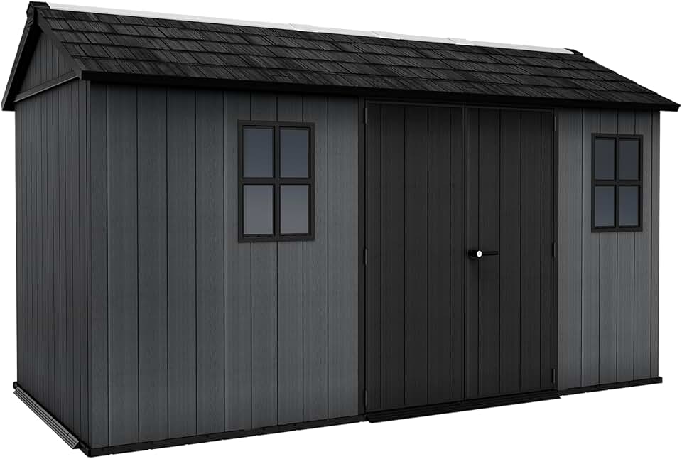 jardinito - Newton Plus - abri de jardin 8,6m² gris bois - 1375-8