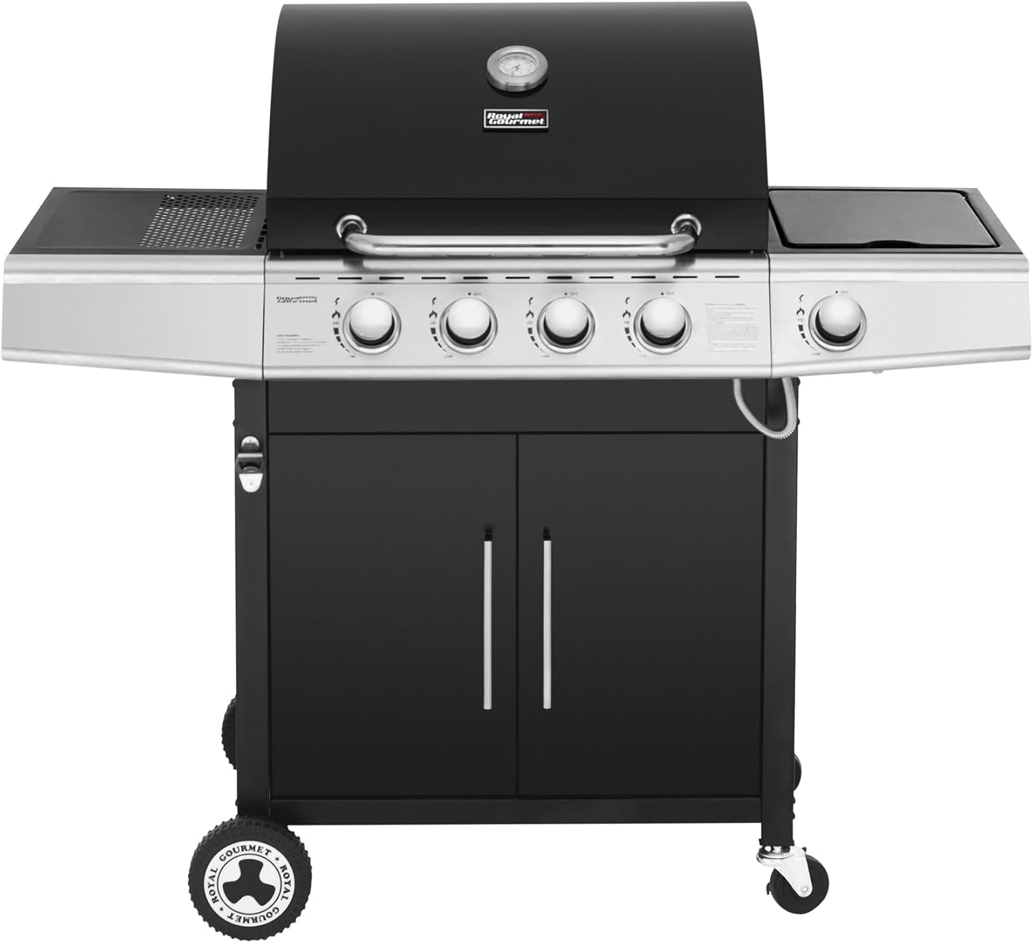 jardinito – Barbecue Série 4+1 – 14,5kW, inox, tablettes, 2 portes