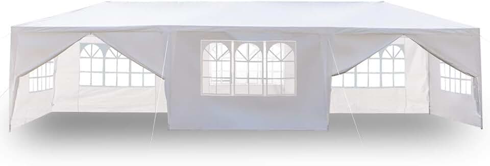 jardinito - tonnelle pliante série PE - 3x9m - imperméable, 8 parois, anti-UV, bâche épaisse