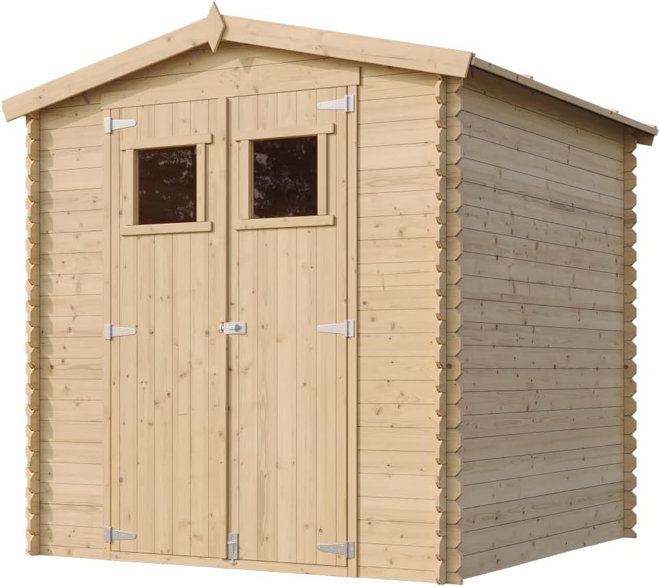 Abri de Jardin en Bois - Stockage extérieur I216xL206xH218 cm/ 3.53 m2 Petit abri à Outils, Local à vélos - jardinito M343