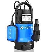 jardinito Pompe submersible pour eaux usées 900 W, 14 000 l/h, pompe automatique de puissance, hauteur de refoulement max 8,5 m, unité...