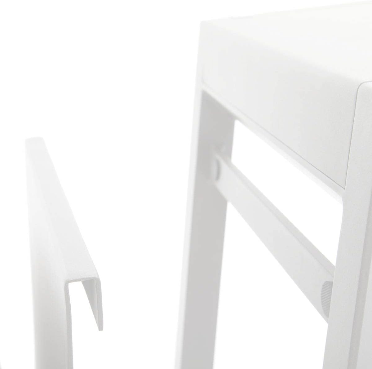 jardinito - table d'appoint Allure - 50x50 cm - acier blanc