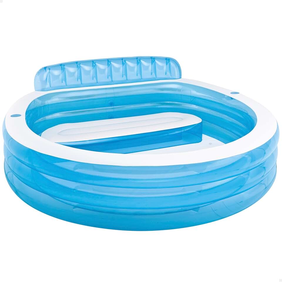 jardinito - Swim Center Family Lounge - 229x218x76 cm - Piscine avec sièges - 57190NP