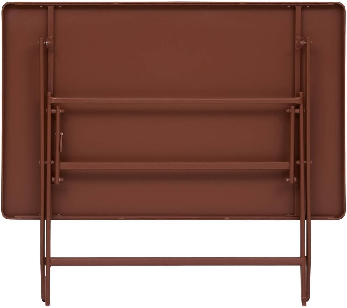 jardinito - Greensboro - 110x70 cm - table pliante 4 places acier acajou
