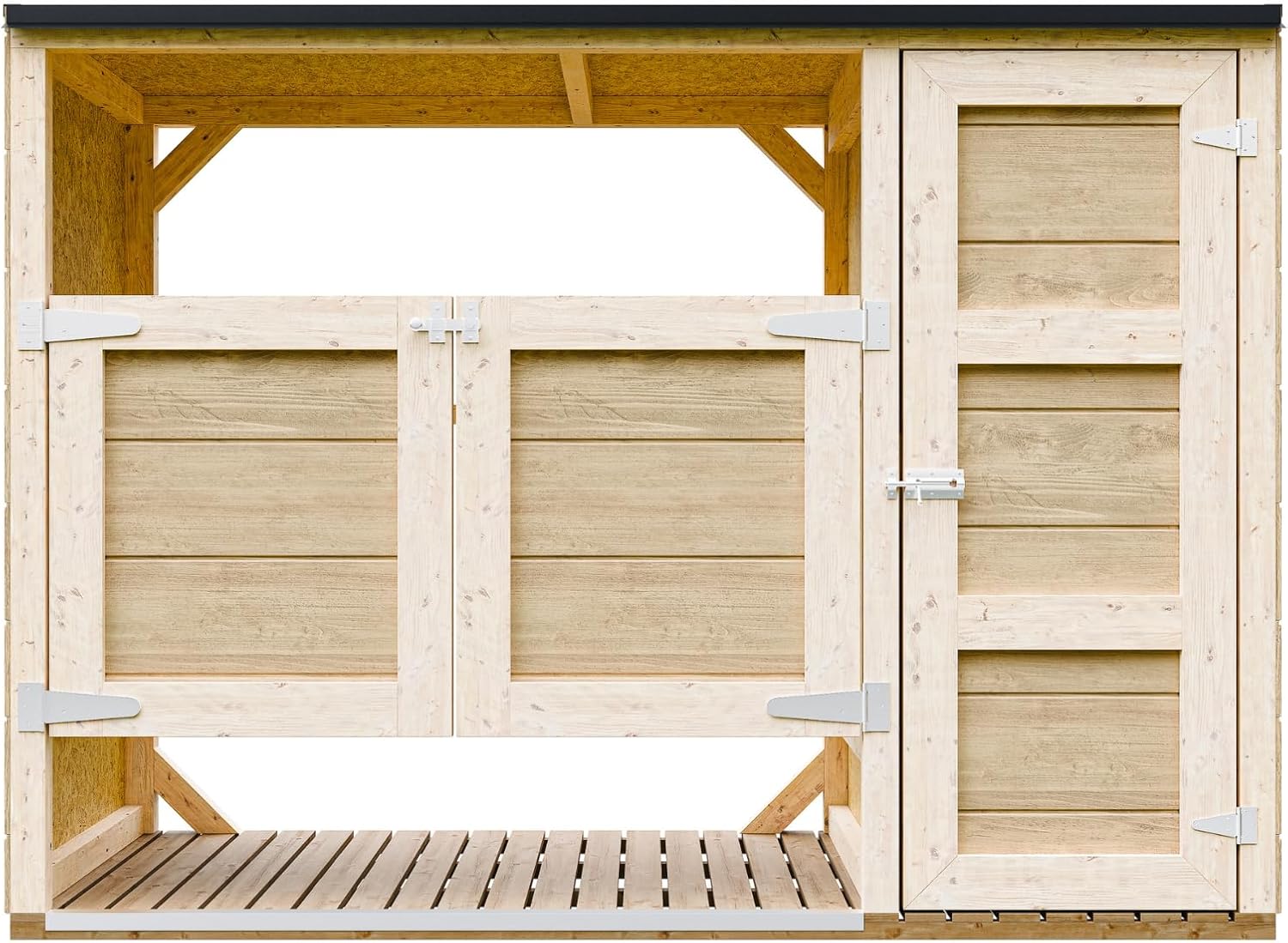 Abri de Jardin pour poubelles, Cache Poubelle extérieur 2x240L – Coffre de Rangement Exterieur, Armoire de Jardin, cabane de Jardin Exterieur – jardinito M981A