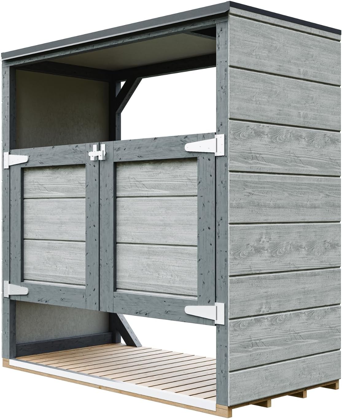 Abri de Jardin pour poubelles, Cache Poubelle extérieur 2x240L – Coffre de Rangement Exterieur, Armoire de Jardin, cabane de Jardin Exterieur – jardinito M980A-TUNDRA Cavern