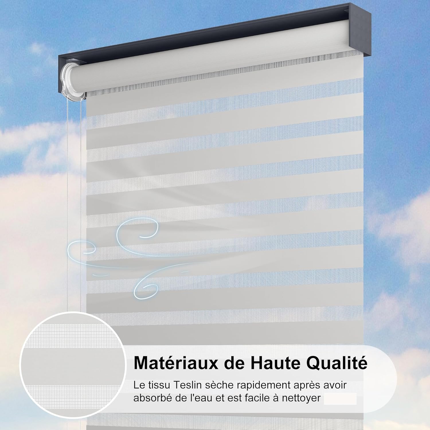 jardinito - Pergola Bioclimatique 6x3,68m - aluminium, stores, lames orientables