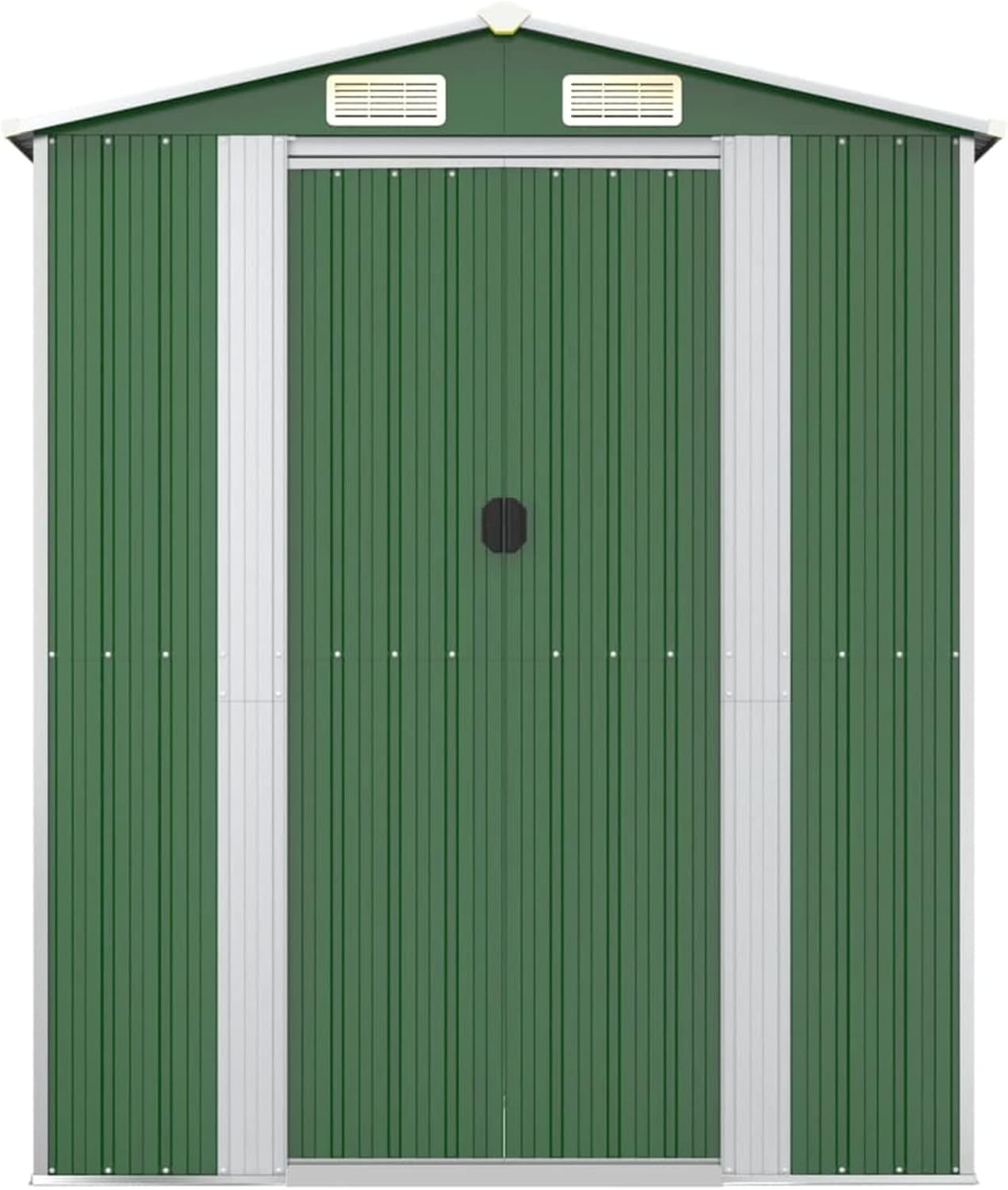 Abri de jardin extérieur - acier galvanisé vert - 192x855x223 cm