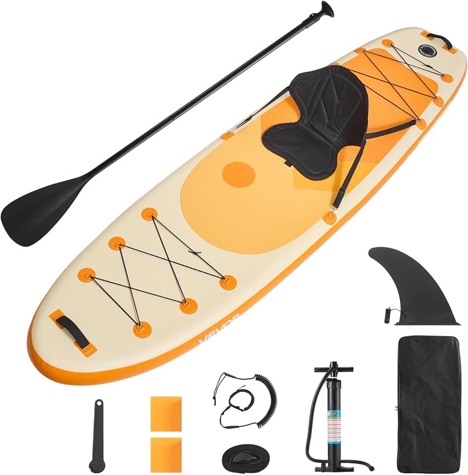 jardinito - Paddle gonflable avec siège - 304x83x15cm - ultra-légère, accessoires complets