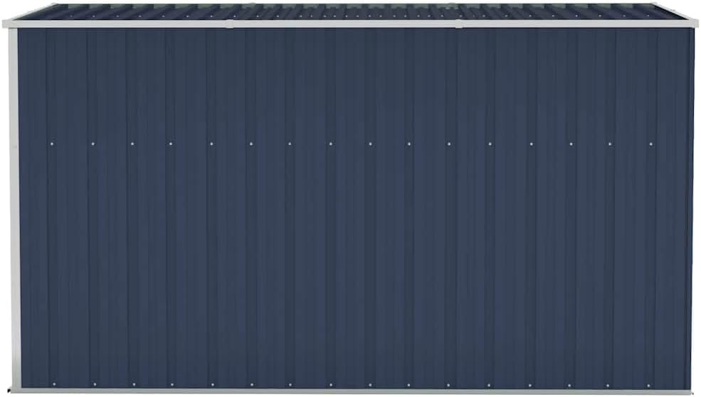 Abri de jardin mural anthracite - 118x288x178 cm 