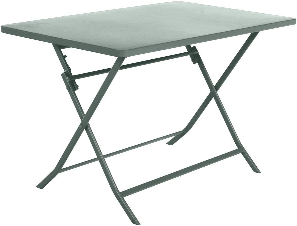 jardinito - Greensboro - table pliante 4 places acier vert olive