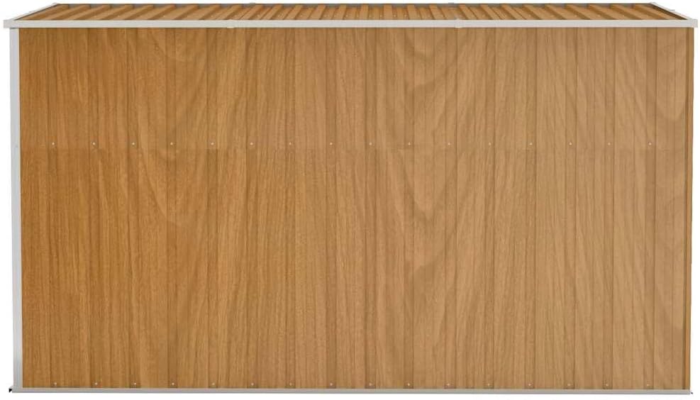 Abri de jardin mural - acier galvanisé marron - 118x288x178 cm - structure robuste - 316228