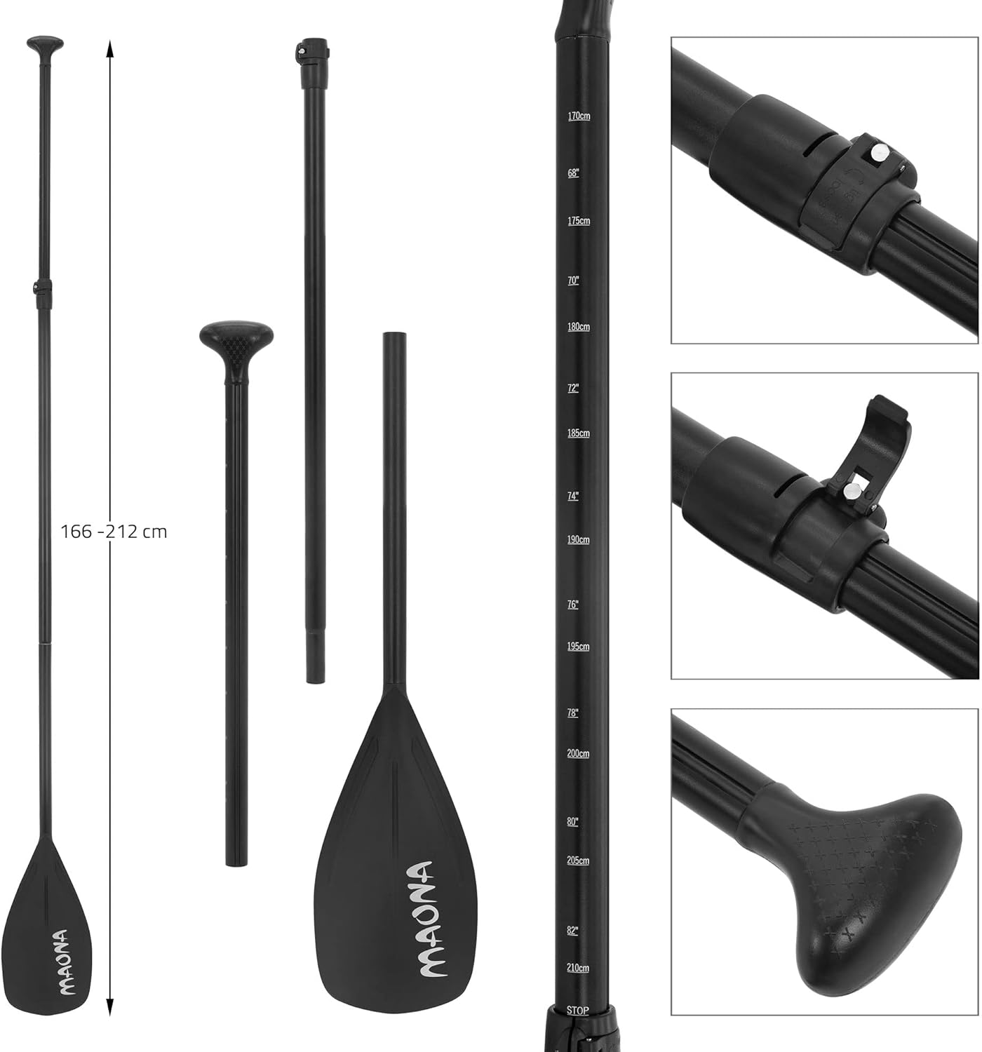 jardinito - SUP gonflable série Stand Up - 305/308/320/380 cm - PVC, 120/150 kg, 10/15 cm d’épaisseur