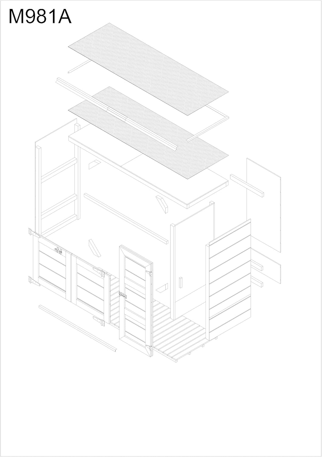 Abri de Jardin pour poubelles, Cache Poubelle extérieur 2x240L – Coffre de Rangement Exterieur, Armoire de Jardin, cabane de Jardin Exterieur – jardinito M981A