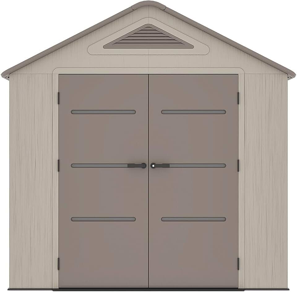 jardinito - Abri de jardin résine 4,5m², beige/marron, plancher, 22mm - ANTEVA