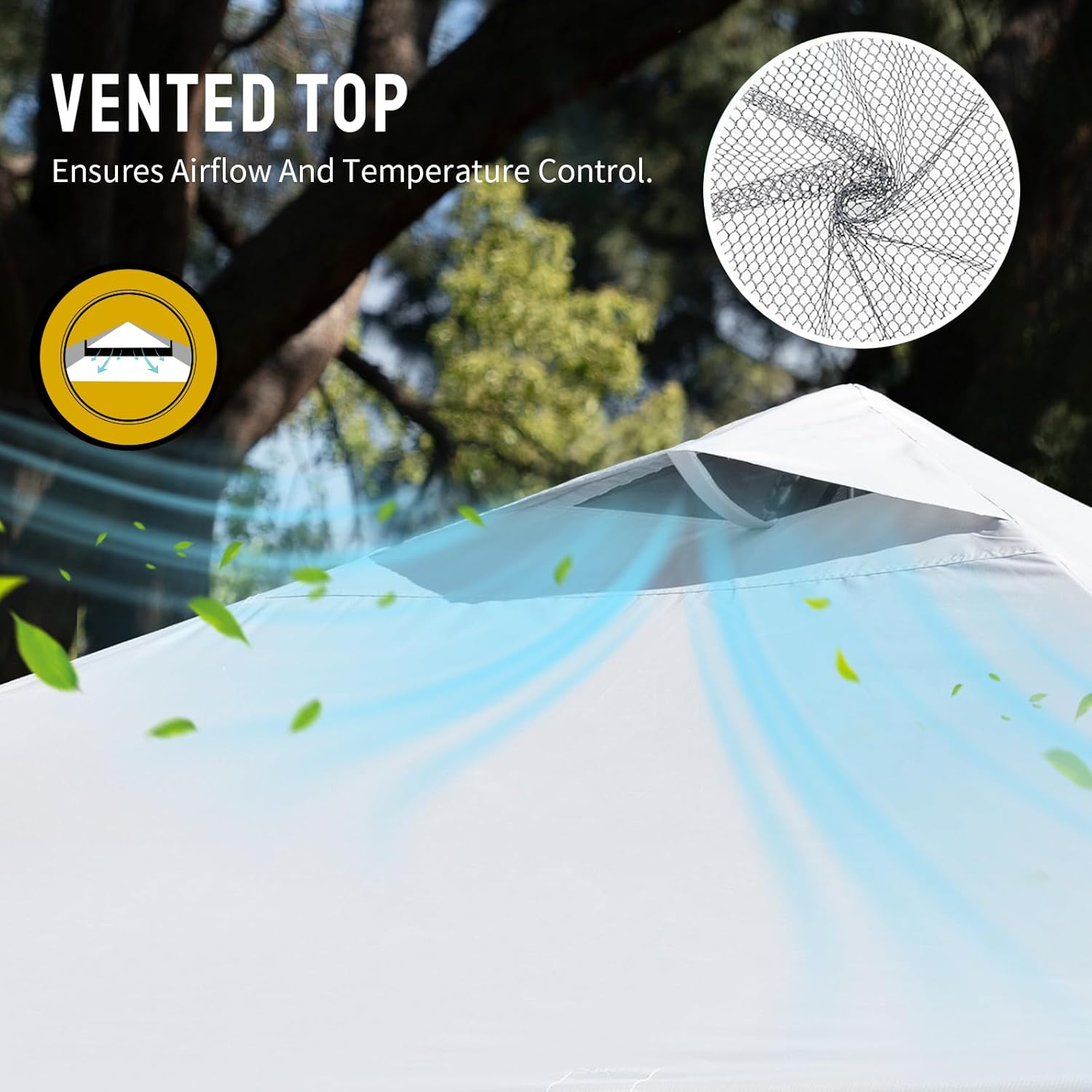 jardinito - tonnelle pliante - 3x3 m - imperméable, UPF 50+, sacs de sable