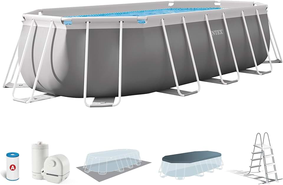 jardinito - Prism Frame ovale - 5,03x2,74x1,22m - kit piscine tubulaire