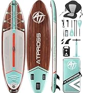 jardinito Planche de paddle gonflable 350 x 89 x 15 cm, 200 kg Extra Wide Stand Up Paddle pour adultes avec