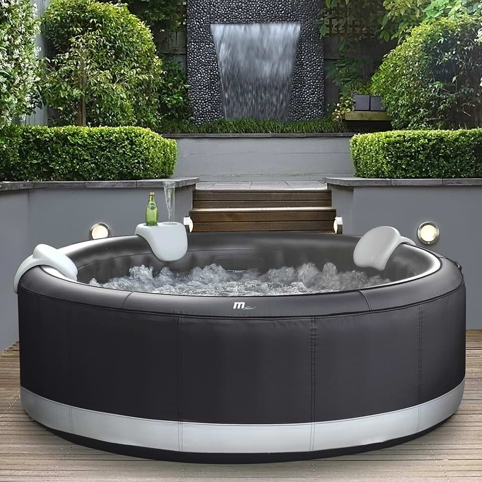 jardinito - Camaro - 204x204x70 cm - spa gonflable 6 places, 138 jets, chauffage PTC, Rhino-Tech - B093G9CBWS