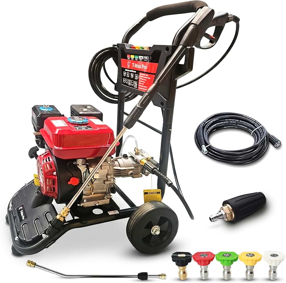 jardinito – Nettoyeur haute pression 8,0 HP – grandes roues – démarrage facile – usage intensif