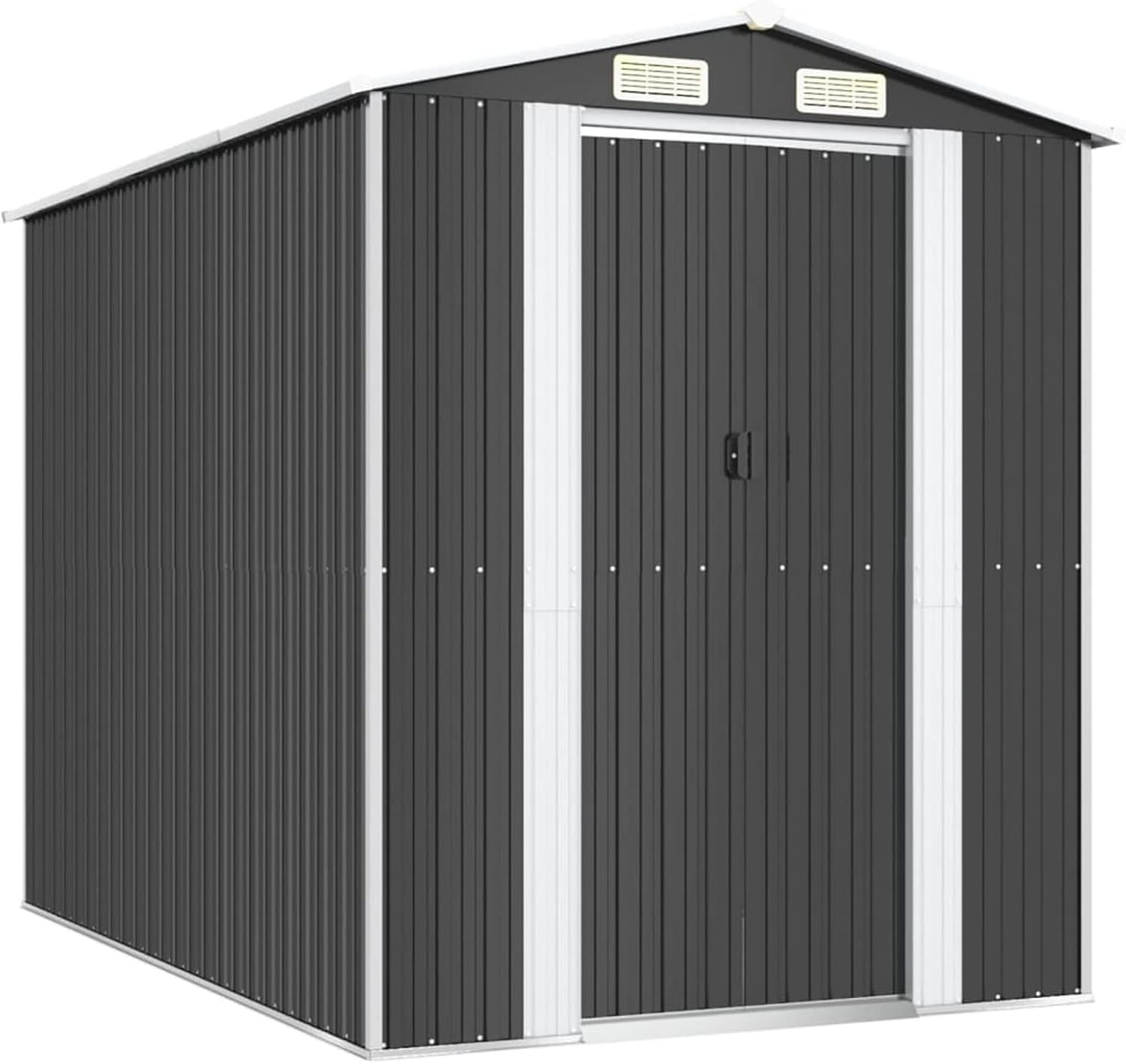 Abri de jardin - acier galvanisé, anthracite, 192x274x223 cm, rangement outils