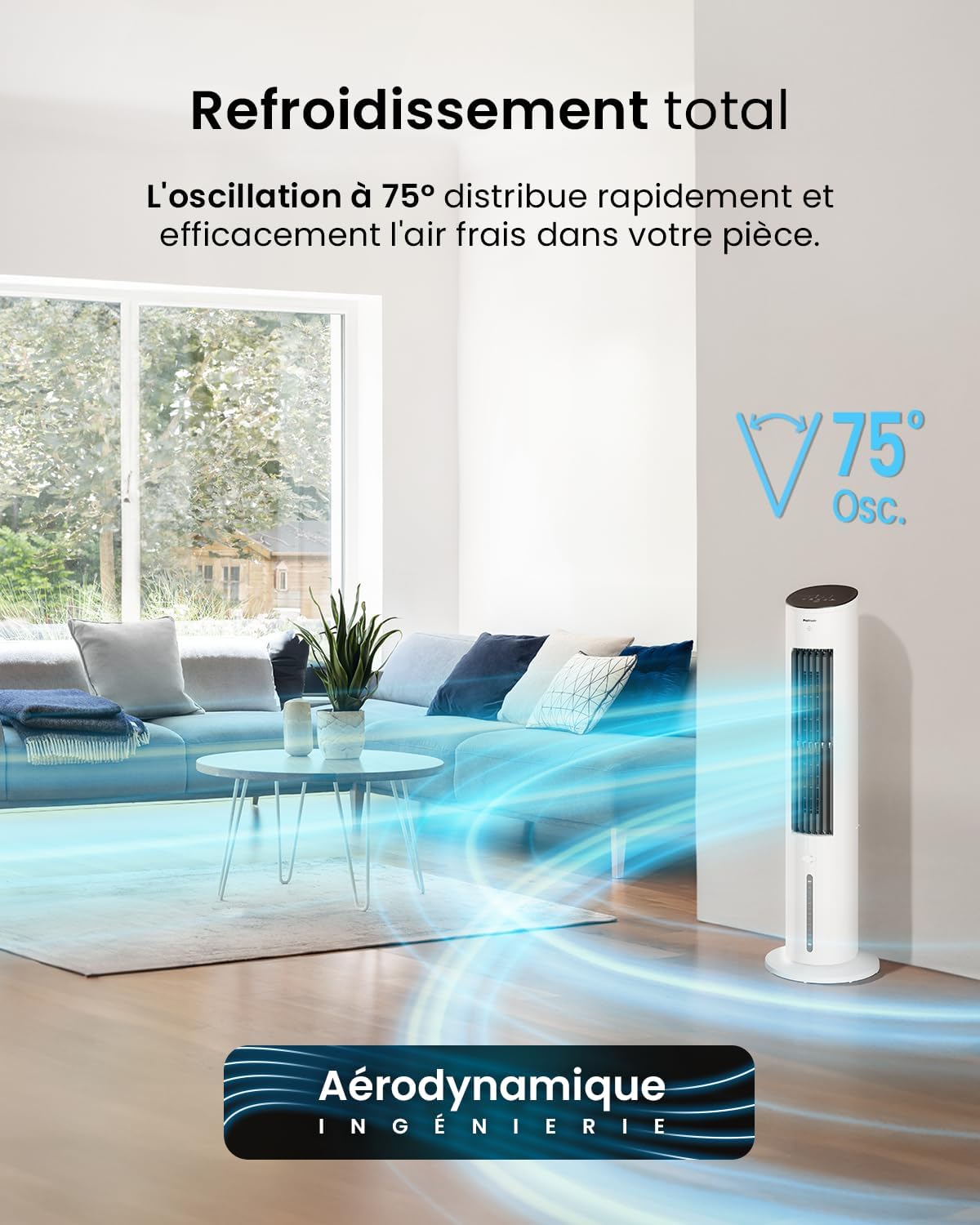 jardinito - OmniAir - 5L - 3 vitesses, 4 modes, minuterie 7h, clim mobile
