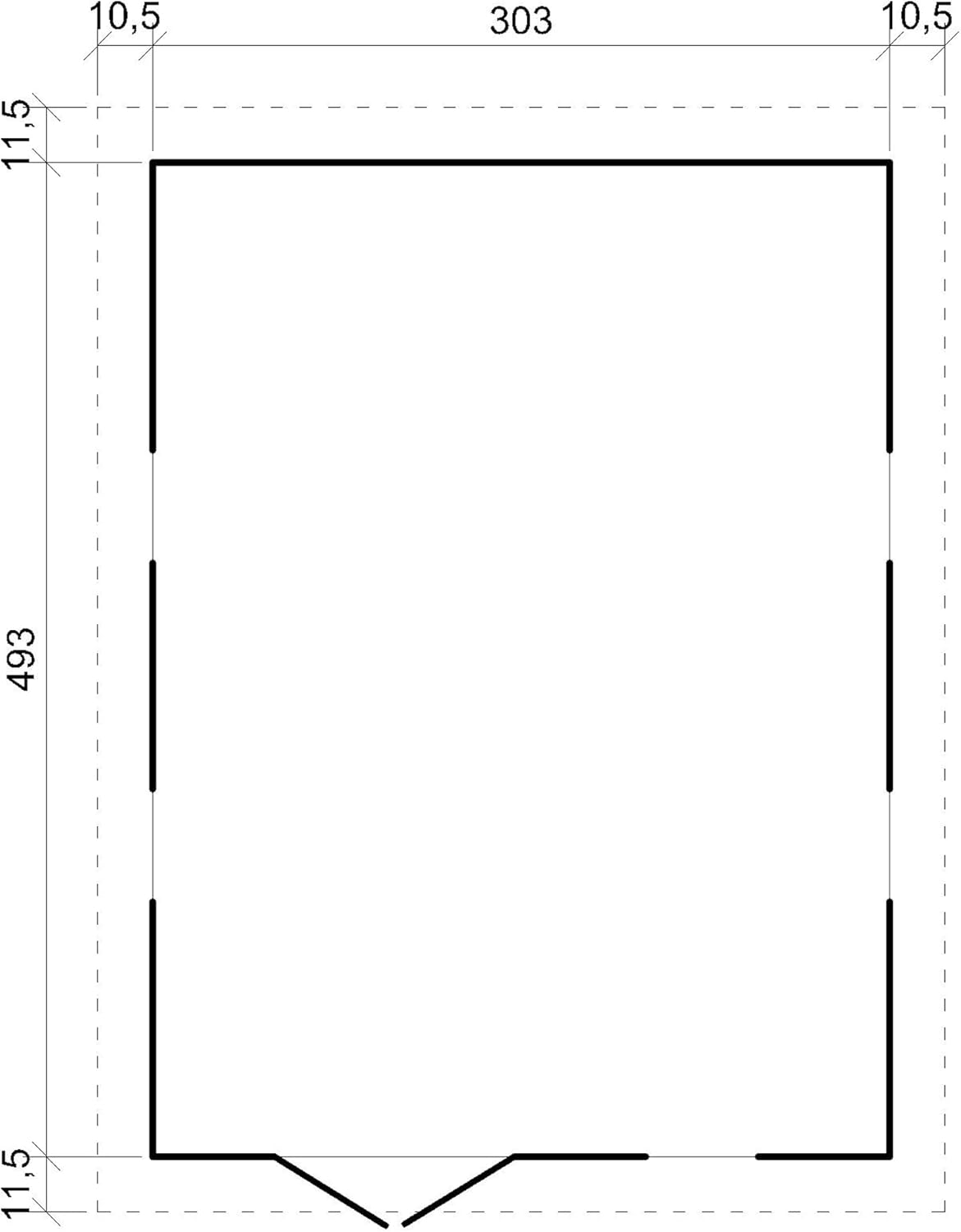 ABRI de Jardin en Bois Exterieur avec Les PLANCHERS IMPRÉGNÉ - Chalet en Pin/épicéa- H226x324x516 cm/15 m²- Construction de Panneaux- Rangement pour vélos, Remise à Outils- jardinito M337+M337G