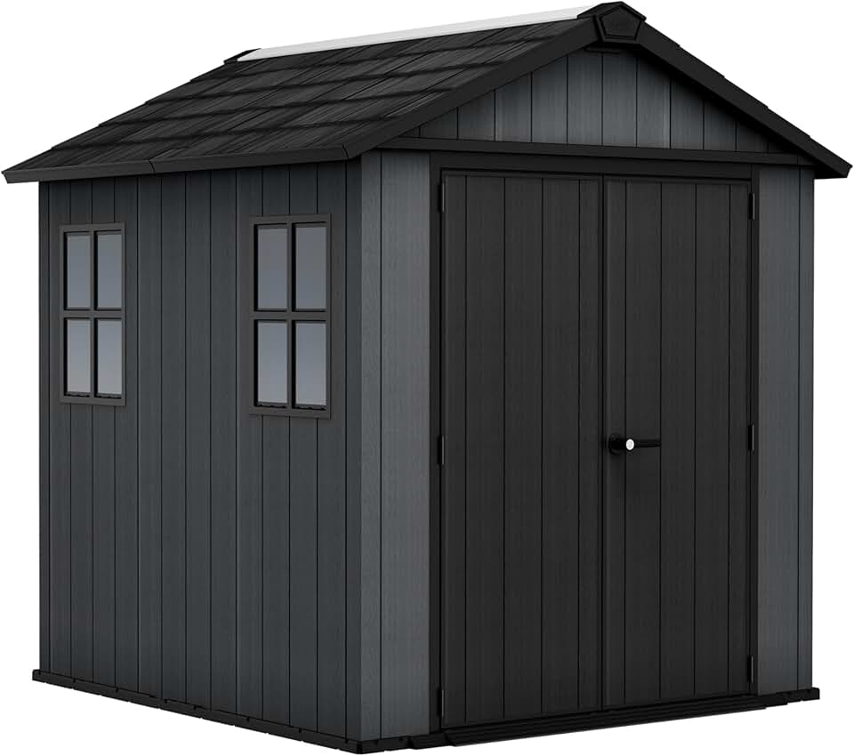 jardinito - Newton série - 223,8x230x246 cm - abri de jardin gris - 757