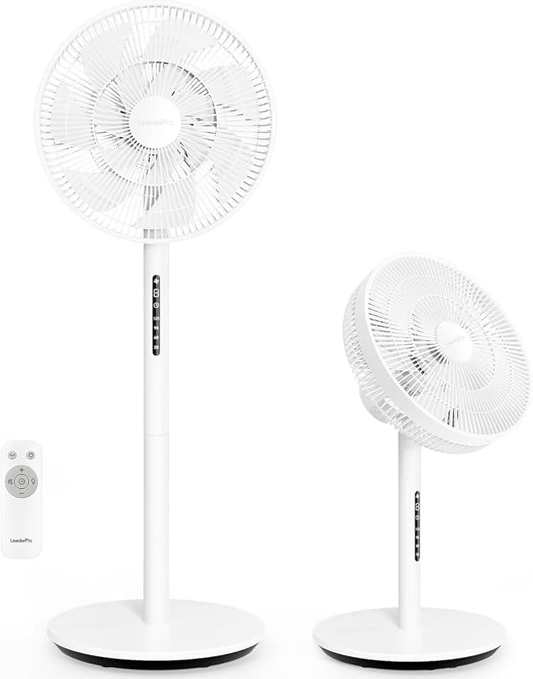 jardinito - ventilateur sur pied 120cm - 8 vitesses, télécommande, moteur DC