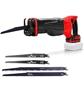 jardinito Scie récipro sans fil pour batterie Milwaukee M18 18 V, scie sabre professionnelle avec 4 lames de scie, 3...